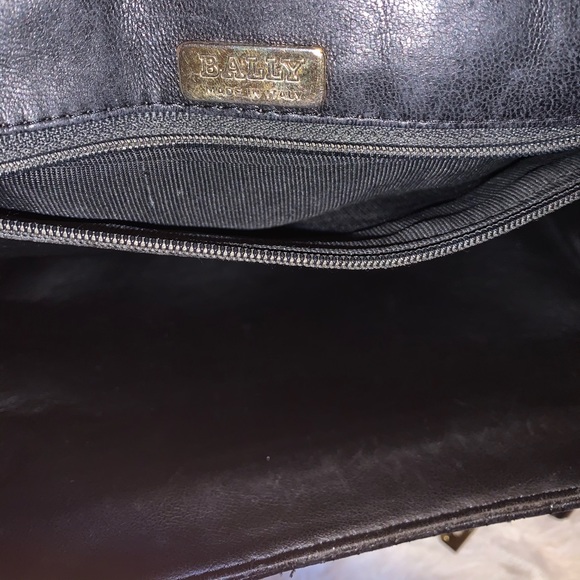 Black Bally Quilted Leather Shoulder Bag - Picture 9 of 14